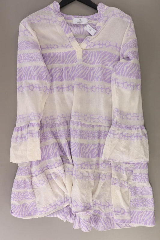 CAROLINA CAVOUR Langarmkleid Gr. L lila aus Baumwolle