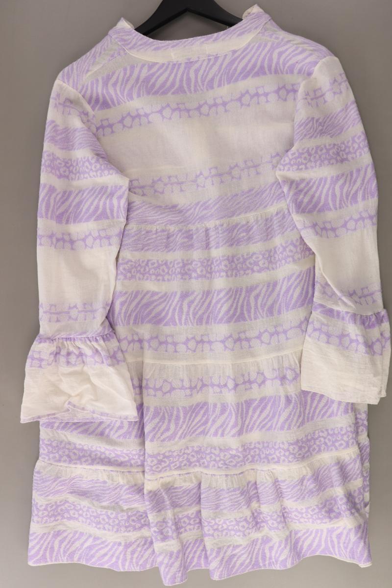 CAROLINA CAVOUR Langarmkleid Gr. L lila aus Baumwolle