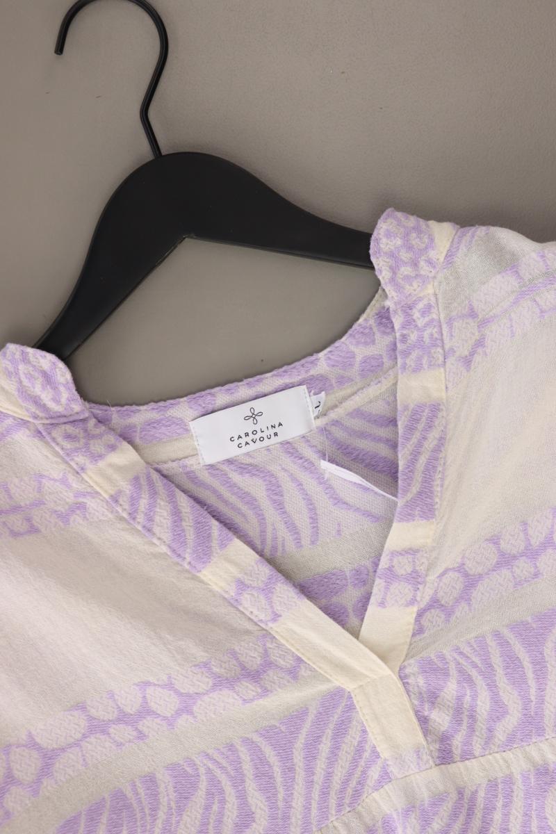 CAROLINA CAVOUR Langarmkleid Gr. L lila aus Baumwolle