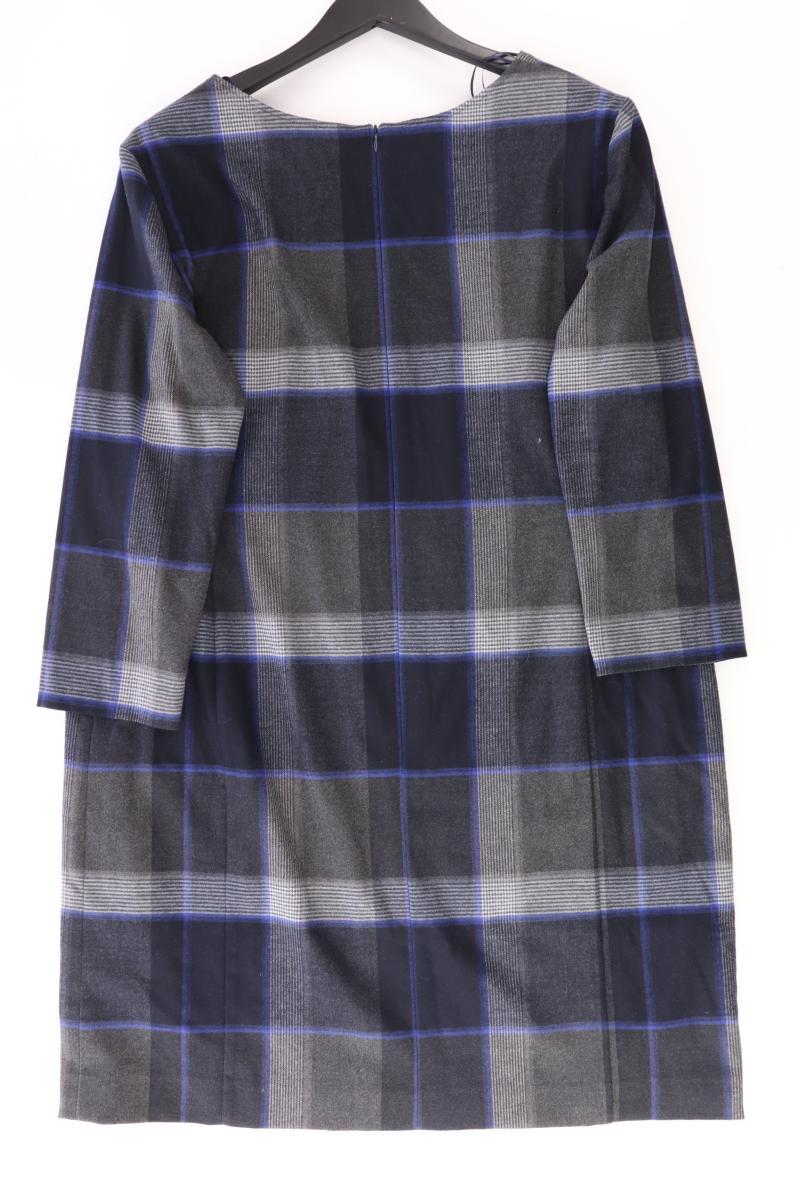 Daniel Hechter Etuikleid Gr. 46 kariert 3/4 Ärmel blau aus Polyester