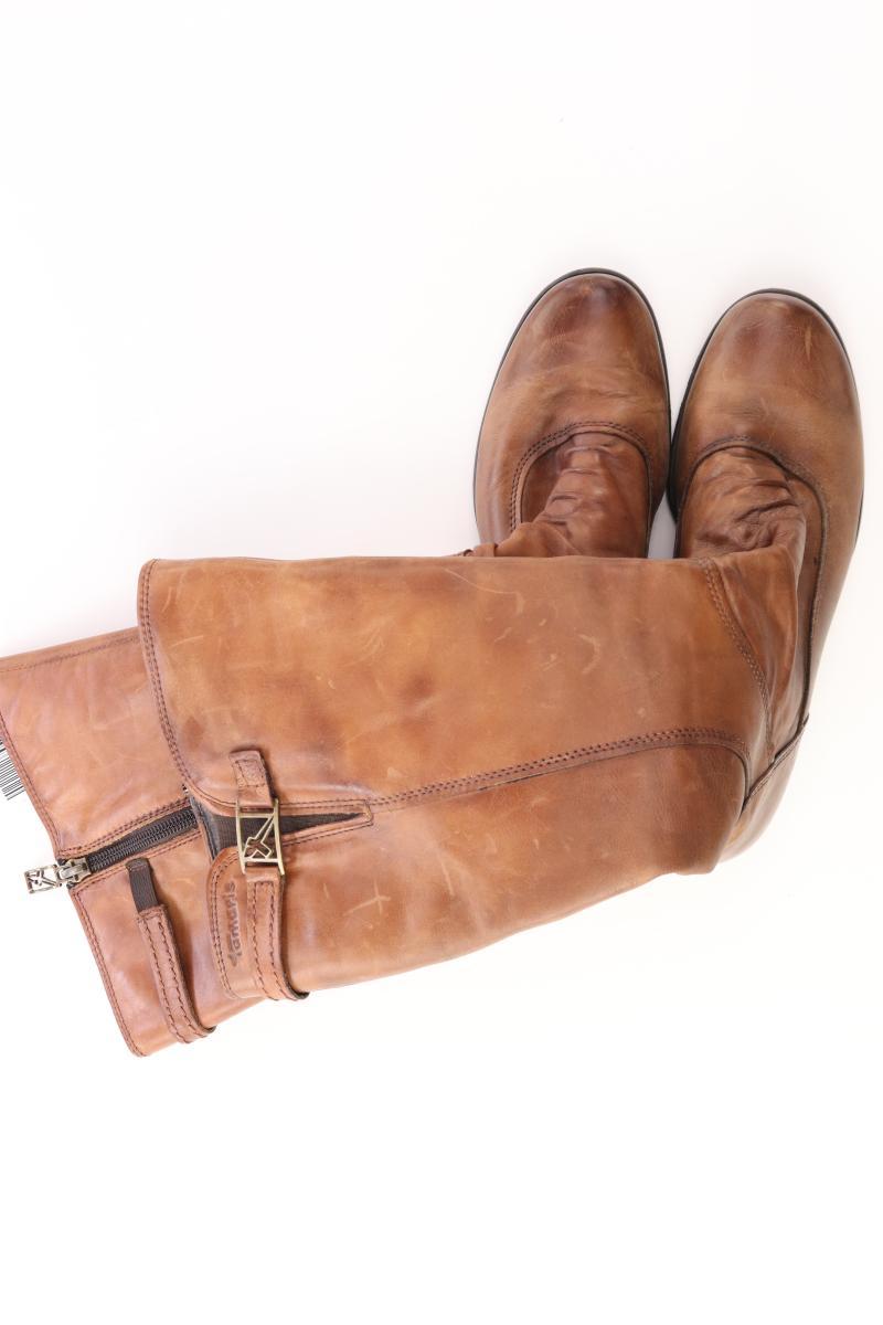 Tamaris Absatzstiefel Gr. 37 braun aus Leder