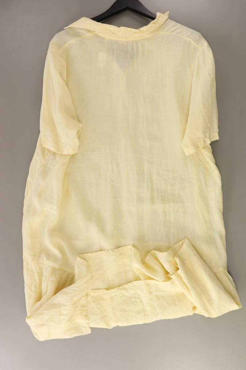 s.Oliver Kurzarmkleid Gr. 46 gelb aus Leinen