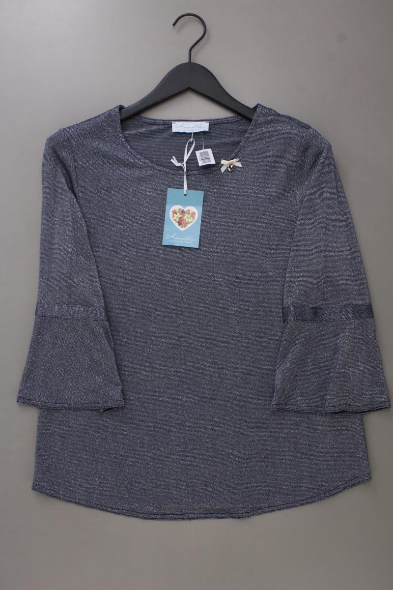 Himmelblau Classic Shirt Gr. 42 neu mit Etikett 3/4 Ärmel mit Glitzer