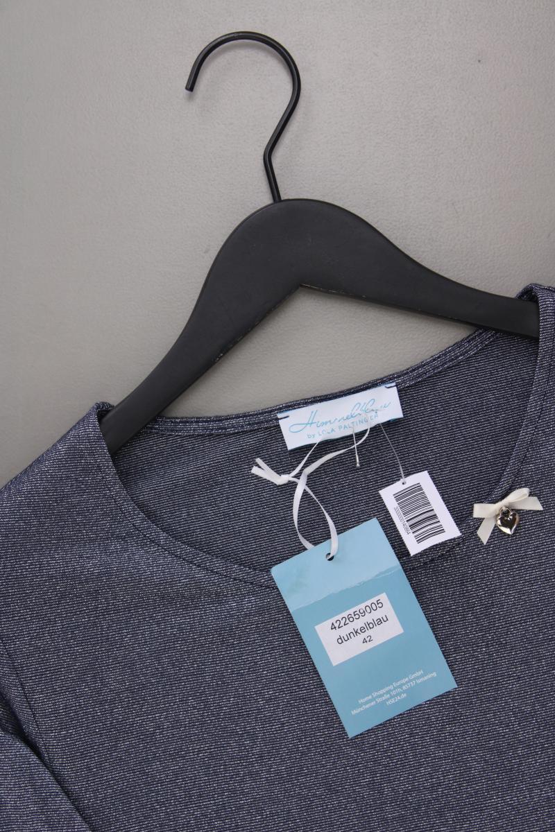 Himmelblau Classic Shirt Gr. 42 neu mit Etikett 3/4 Ärmel mit Glitzer