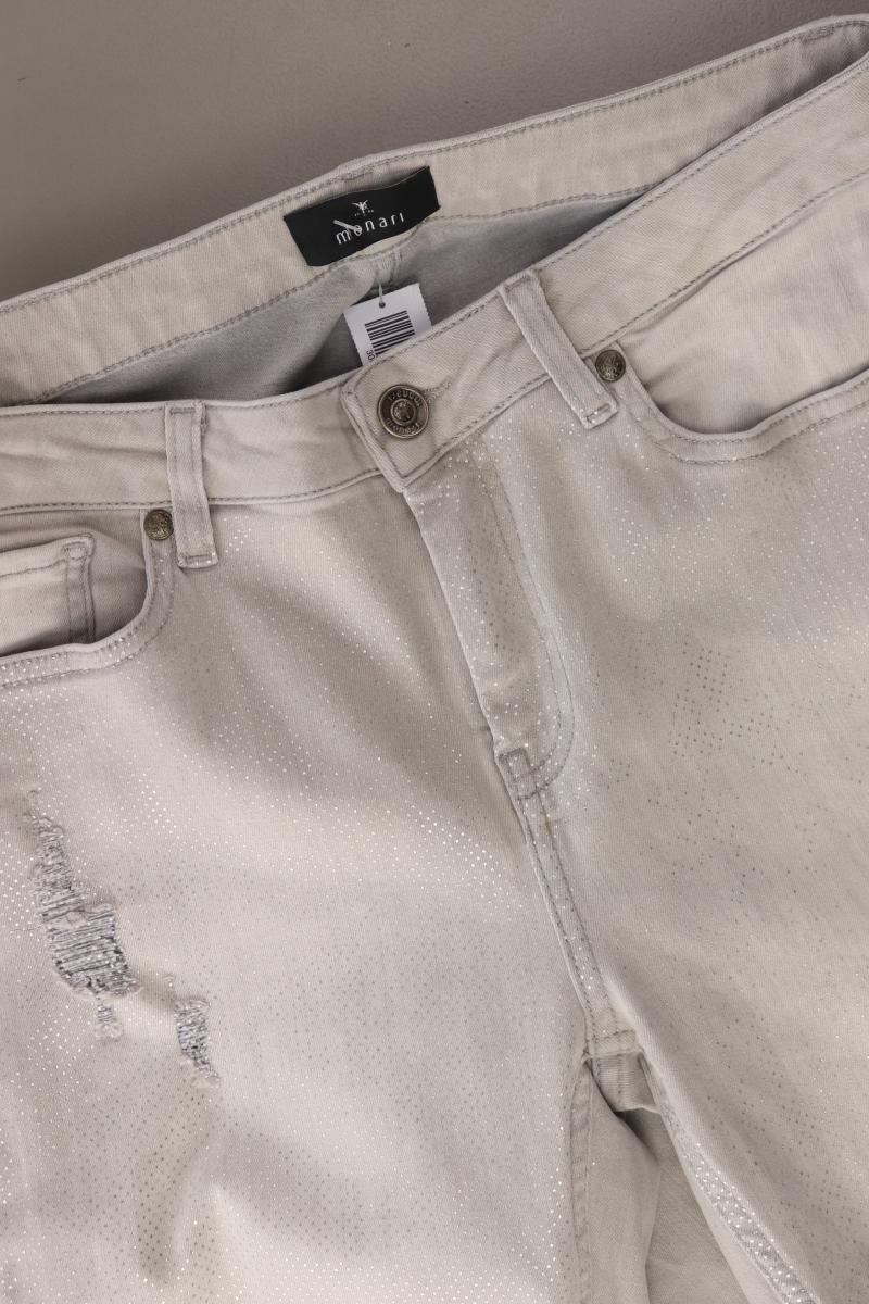 Monari Straight Jeans Gr. 36 grau aus Baumwolle