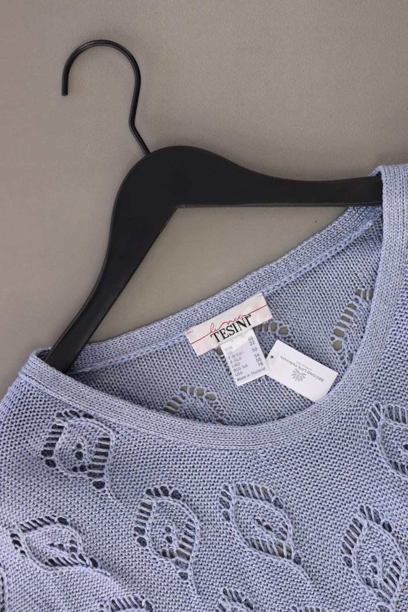 Linea Tesini Langarmpullover Gr. 48 blau aus Polyester