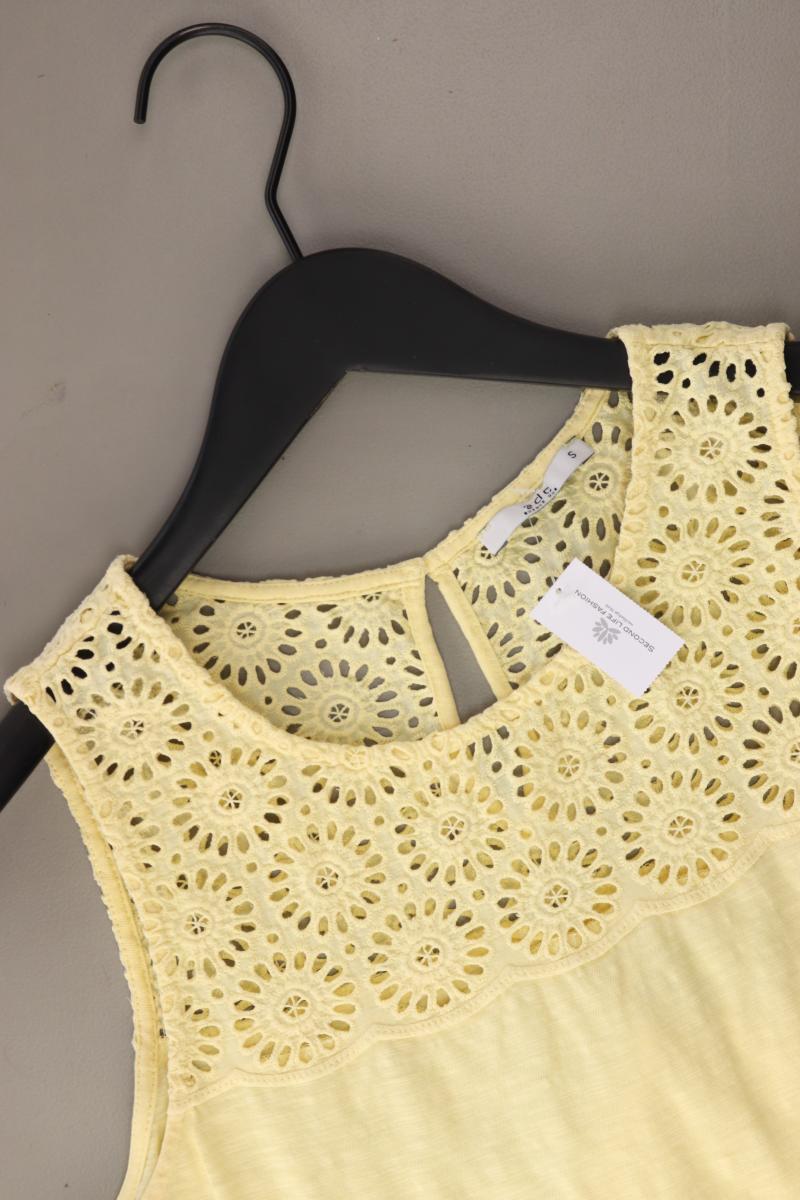 edc by Esprit Ärmellose Bluse Gr. S gelb aus Baumwolle