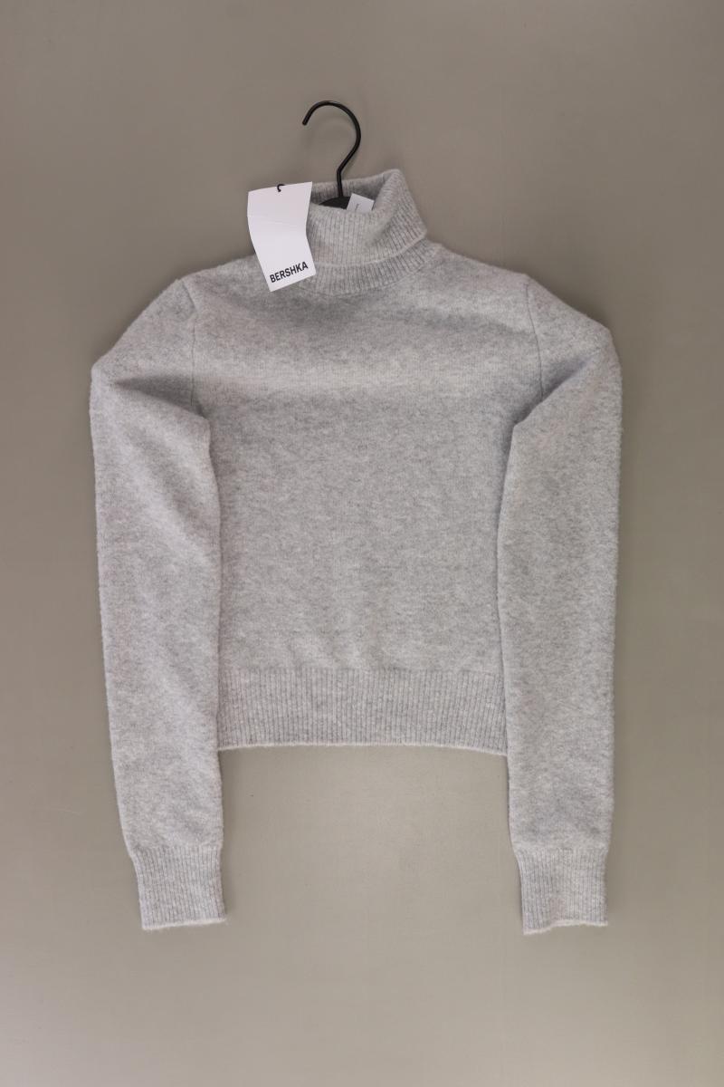 Bershka Rollkragenpullover Gr. S neu mit Etikett grau aus Polyester