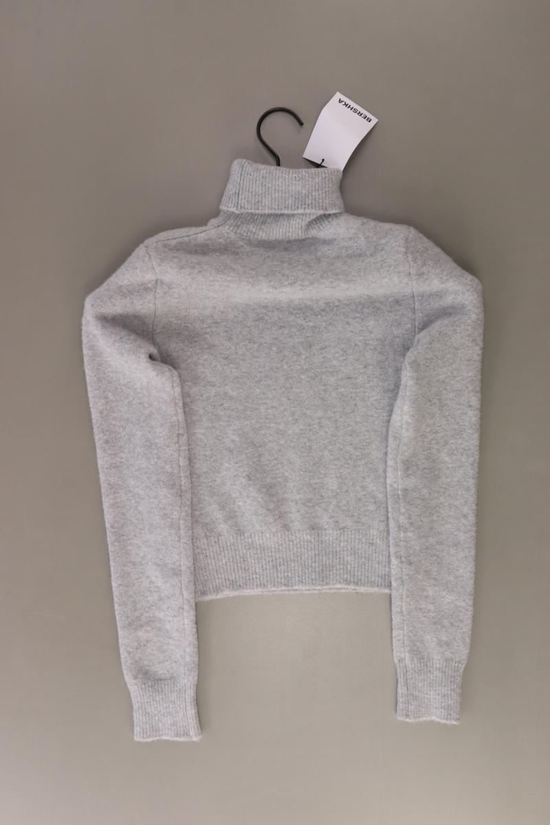 Bershka Rollkragenpullover Gr. S neu mit Etikett grau aus Polyester