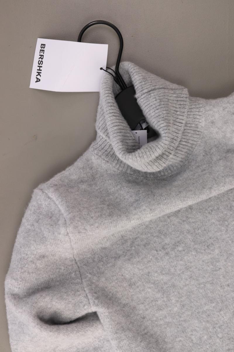 Bershka Rollkragenpullover Gr. S neu mit Etikett grau aus Polyester