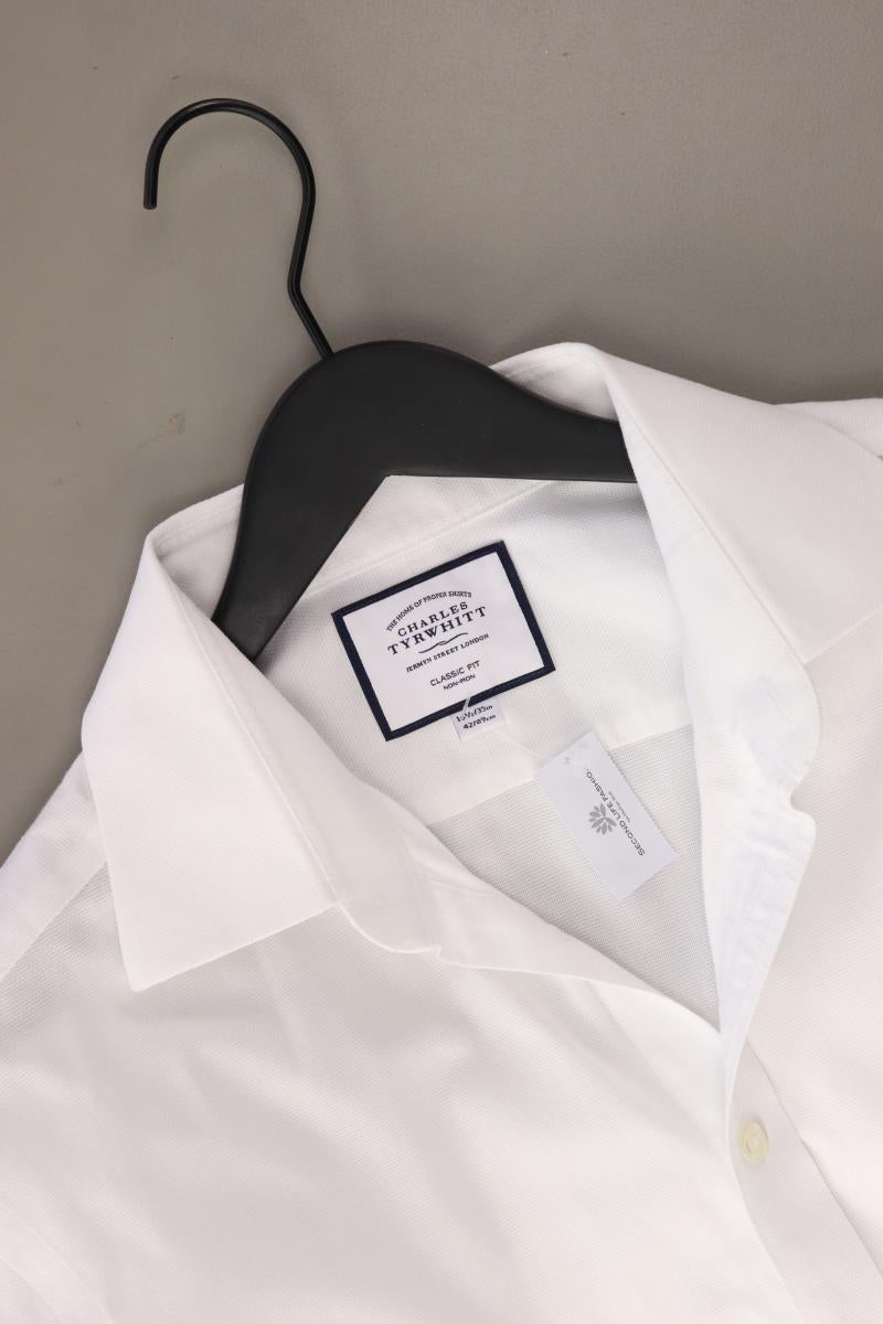 CHARLES TYRWHITT Langarmhemd für Herren Gr. Hemdgröße 42 weiß aus Baumwolle