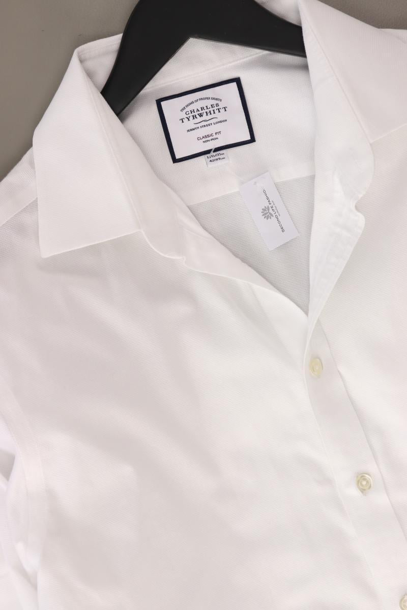 CHARLES TYRWHITT Langarmhemd für Herren Gr. Hemdgröße 42 weiß aus Baumwolle