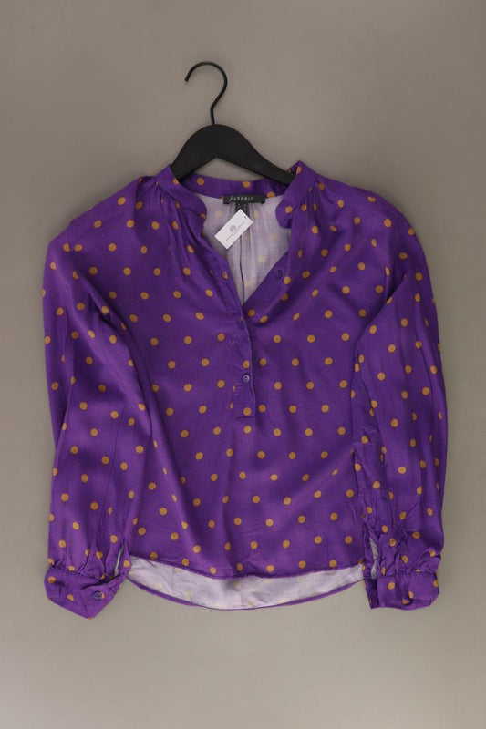 Esprit Langarmbluse Gr. 36 gepunktet lila aus Polyester