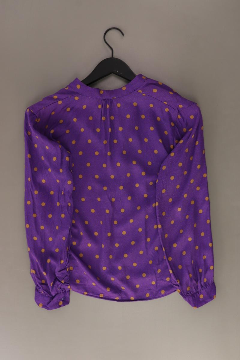Esprit Langarmbluse Gr. 36 gepunktet lila aus Polyester