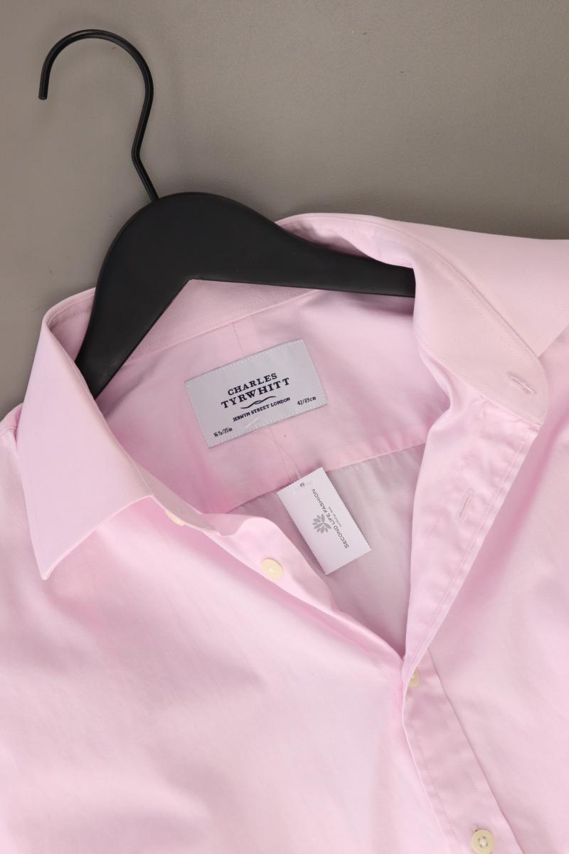 CHARLES TYRWHITT Langarmhemd für Herren Gr. Hemdgröße 42 rosa aus Baumwolle