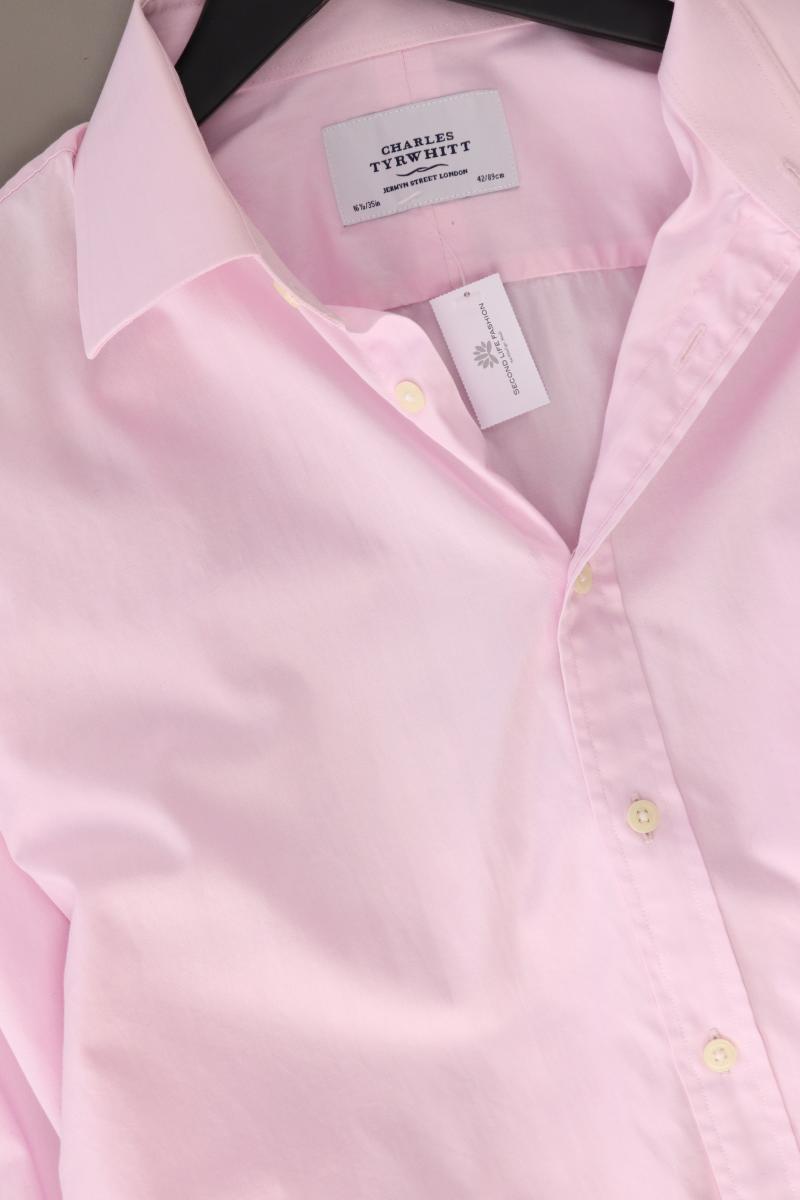 CHARLES TYRWHITT Langarmhemd für Herren Gr. Hemdgröße 42 rosa aus Baumwolle