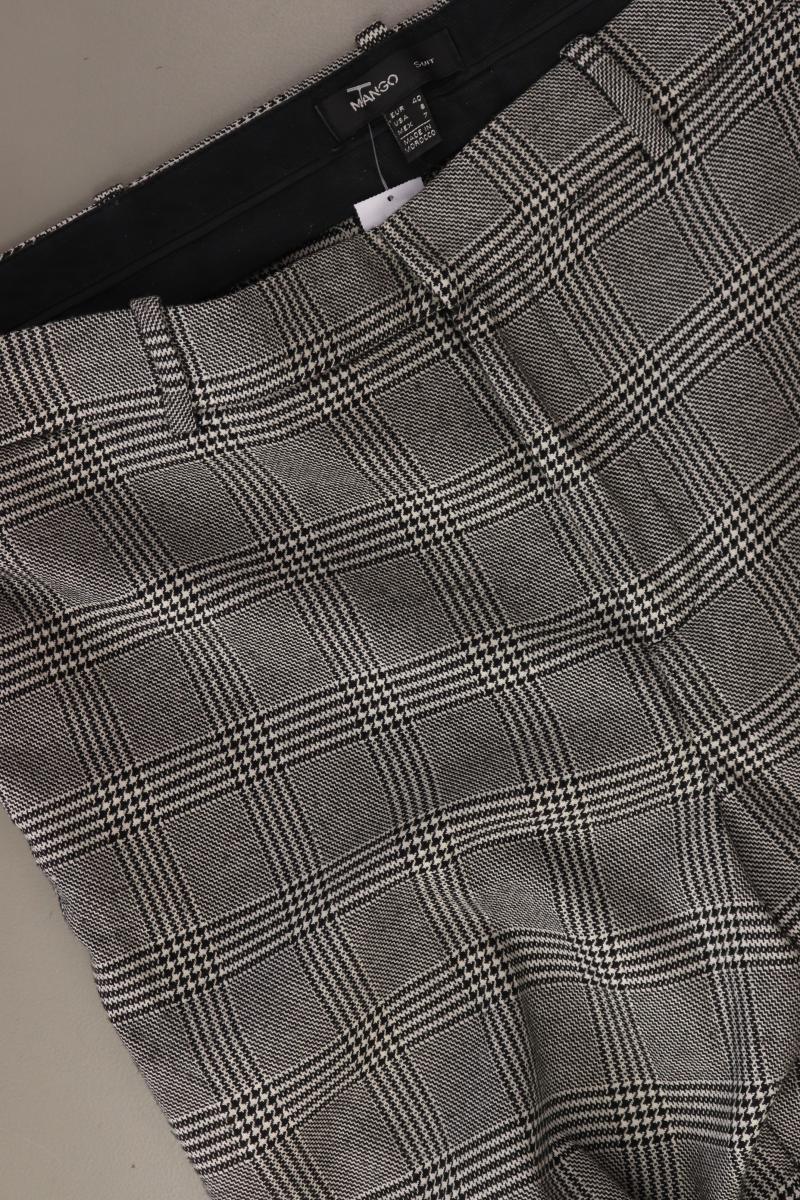 Mango Stoffhose Gr. 40 hahnentritt grau aus Baumwolle