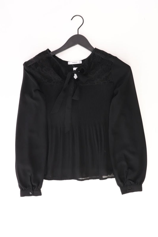 Mango Langarmbluse Gr. M schwarz aus Polyester