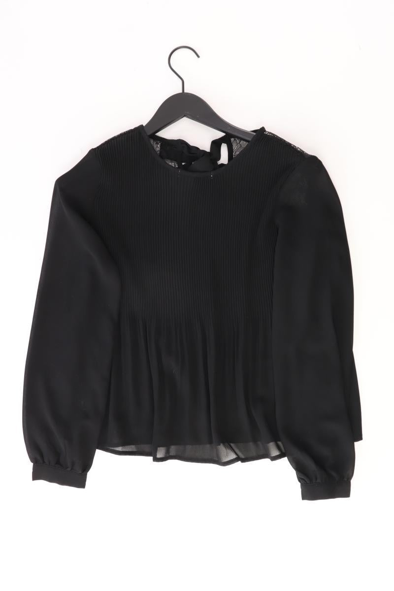 Mango Langarmbluse Gr. M schwarz aus Polyester