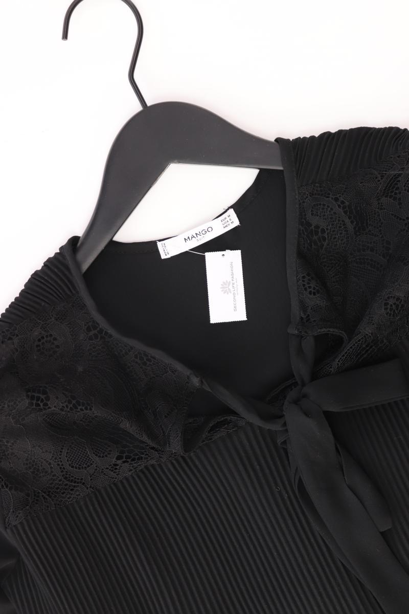 Mango Langarmbluse Gr. M schwarz aus Polyester