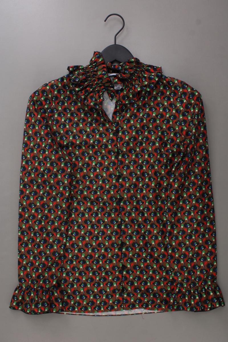 Zara Langarmbluse Gr. XS mit Blumenmuster mehrfarbig aus Polyester