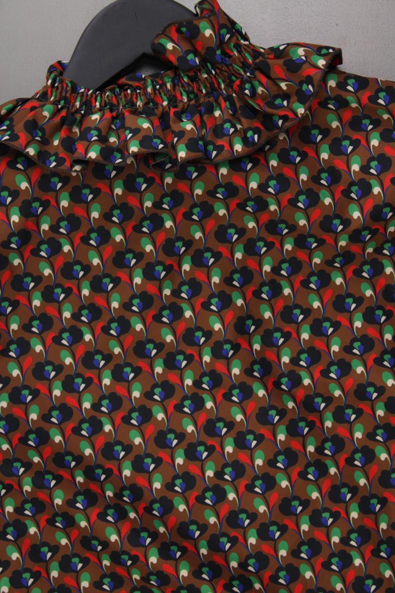Zara Langarmbluse Gr. XS mit Blumenmuster mehrfarbig aus Polyester