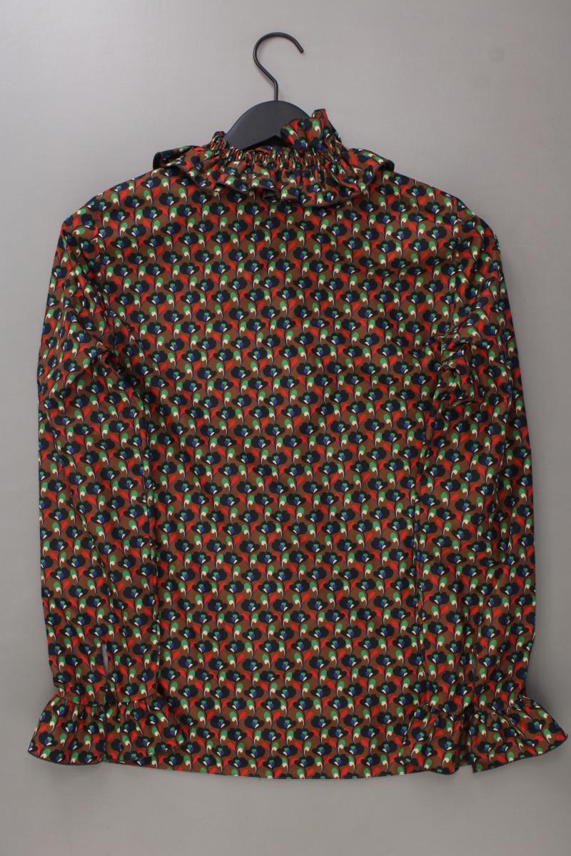 Zara Langarmbluse Gr. XS mit Blumenmuster mehrfarbig aus Polyester