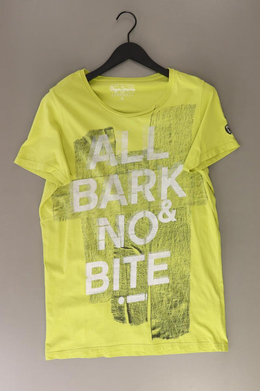 Pepe Jeans Printshirt für Herren Gr. S Kurzarm grün aus Baumwolle