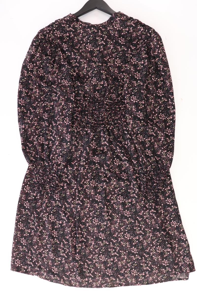 MAX STUDIO Langarmkleid Gr. L mit Blumenmuster schwarz aus Polyester