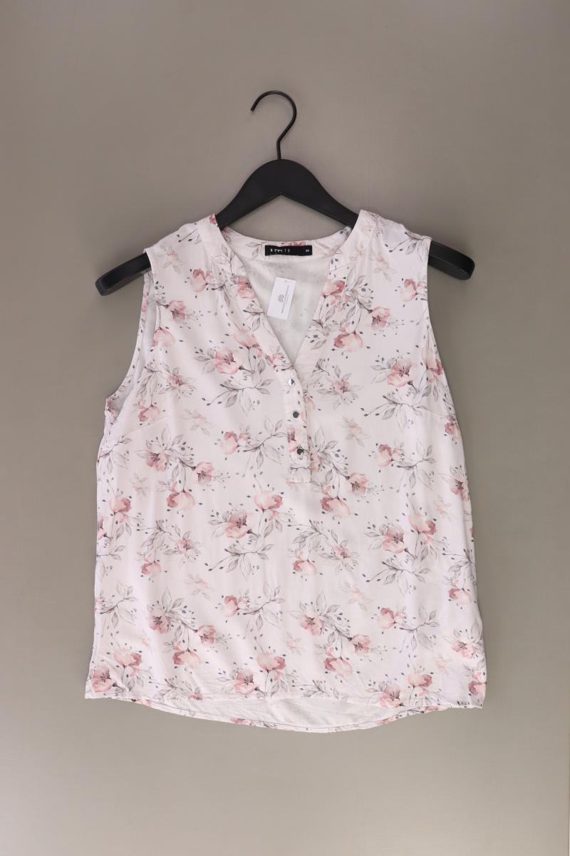 Mohito Ärmellose Bluse Gr. 38 mit Blumenmuster weiß aus Baumwolle