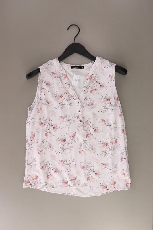Mohito Ärmellose Bluse Gr. 38 mit Blumenmuster weiß aus Baumwolle