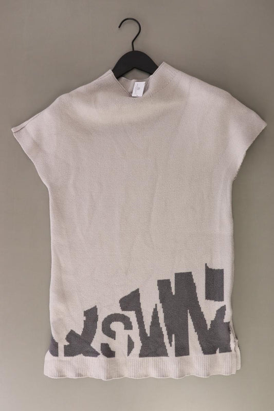Heine Strickshirt Gr. 40 Kurzarm grau aus Baumwolle
