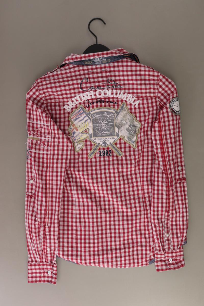 Soccx Karobluse Gr. 38 kariert Langarm rot aus Baumwolle