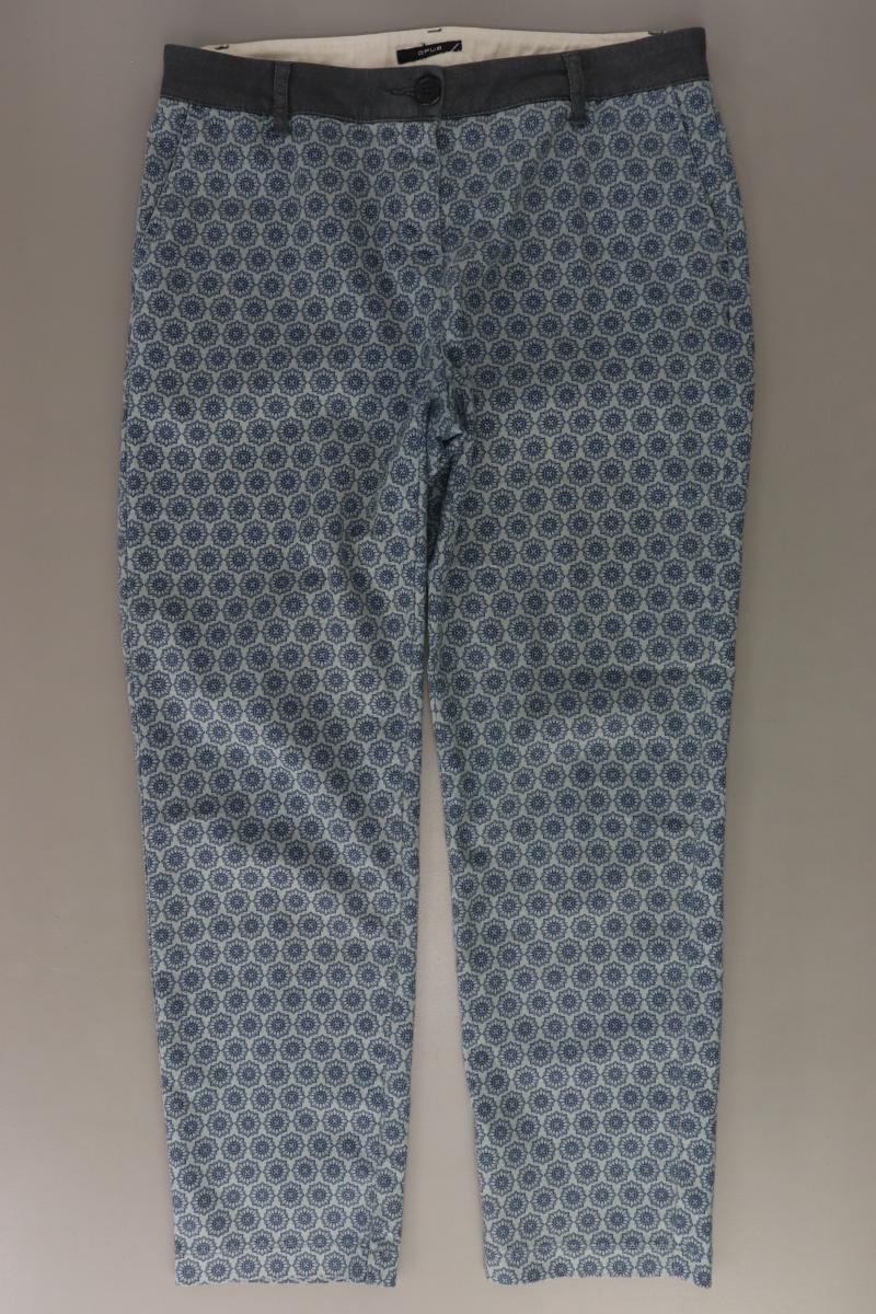 Opus Hose "Enda Flower" Gr. 38 blau aus Baumwolle