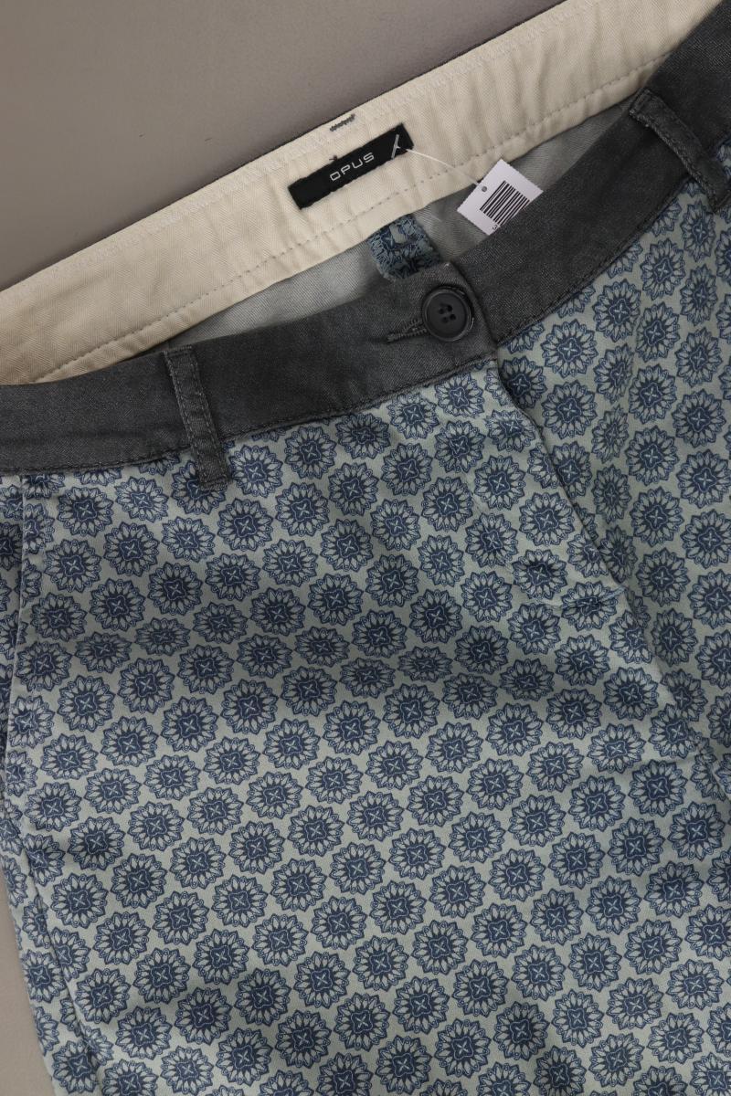 Opus Hose "Enda Flower" Gr. 38 blau aus Baumwolle