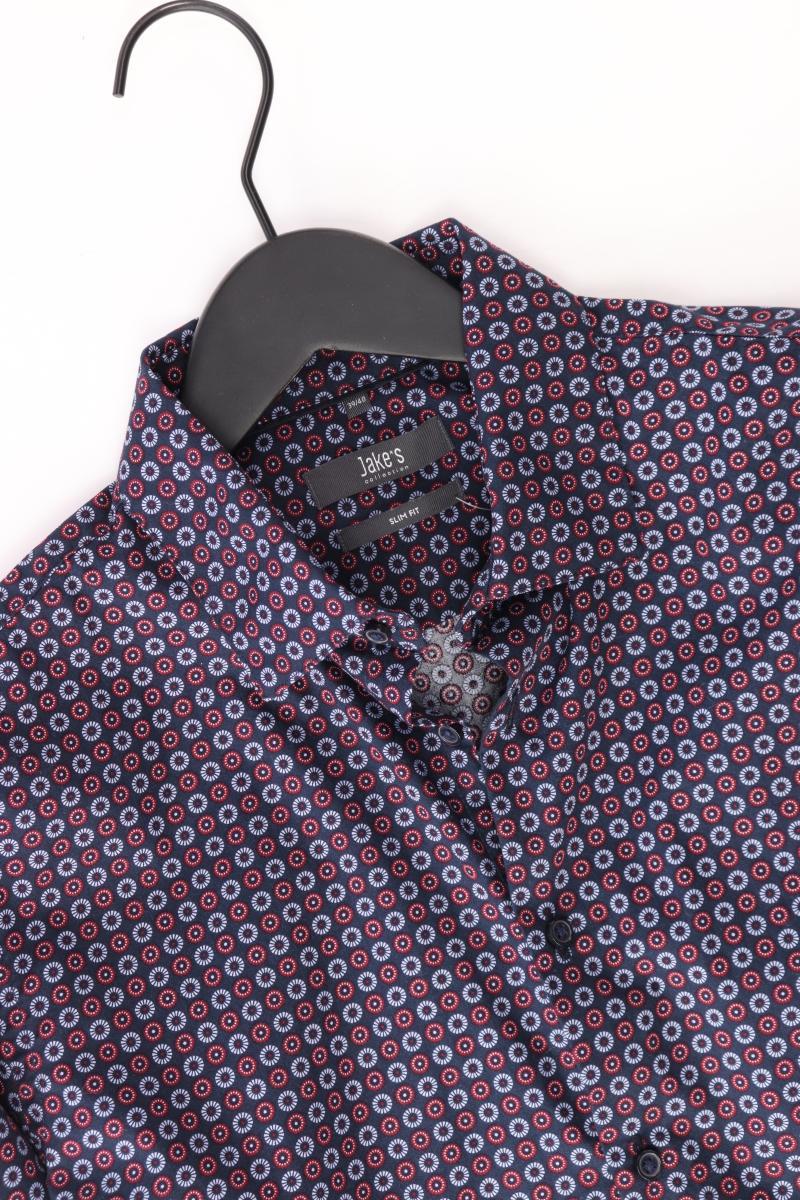 Jake*s Langarmhemd für Herren Gr. Hemdgröße 39/40 blau aus Baumwolle