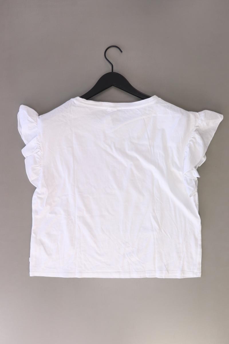 QS by s.Oliver Printshirt Gr. M Kurzarm weiß aus Baumwolle