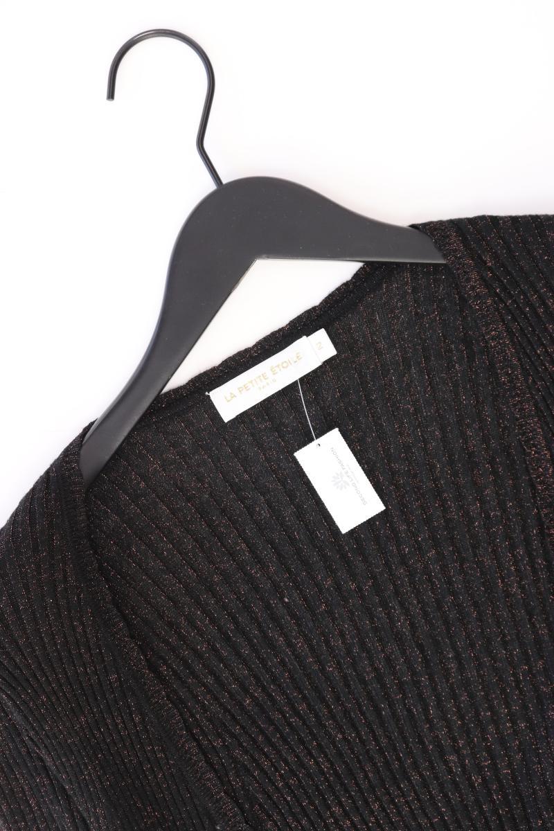 La Petite Etoile Wickelkleid Gr. S Kurzarm mit Glitzer schwarz aus Viskose