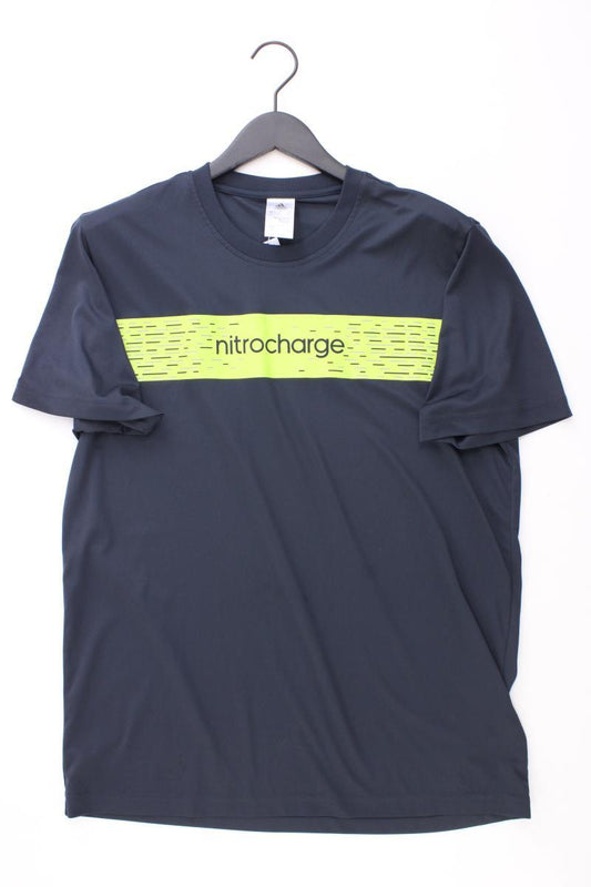 Adidas T-Shirt für Herren Gr. L Kurzarm grau aus Polyester