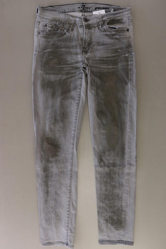 7 For All Mankind Straight Jeans Gr. W29 grau aus Baumwolle