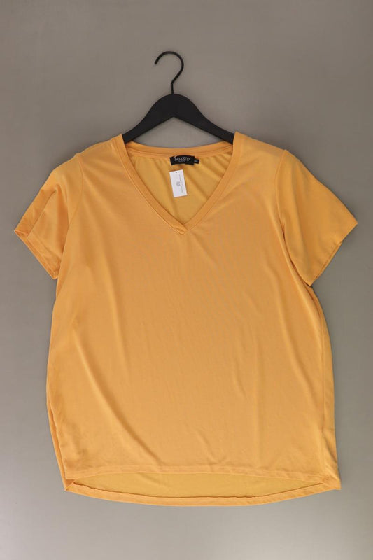 SOAKED IN LUXURY Shirt mit V-Ausschnitt Gr. XXL Kurzarm orange aus Modal