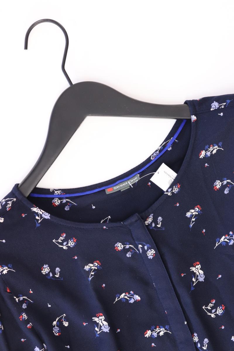 Street One Langarmbluse Gr. 36 mit Blumenmuster blau aus Viskose