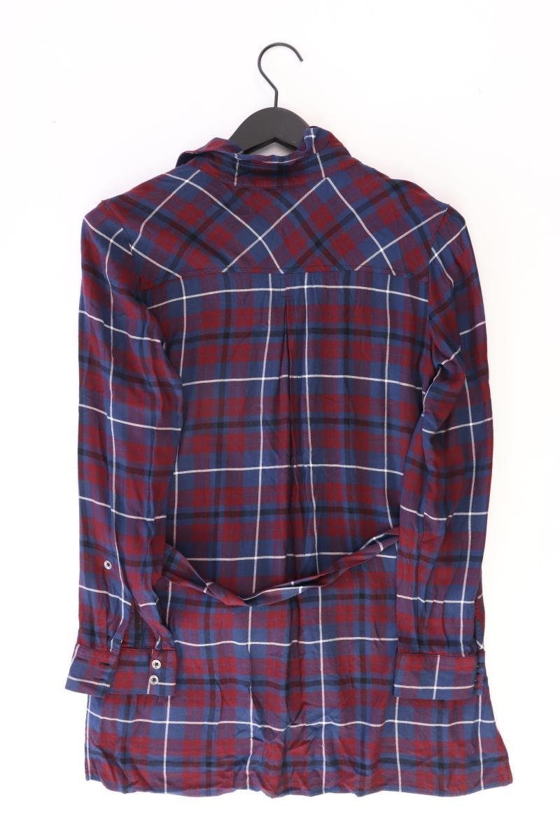 Taifun Longbluse Gr. 36 kariert mit Gürtel Langarm rot aus Baumwolle