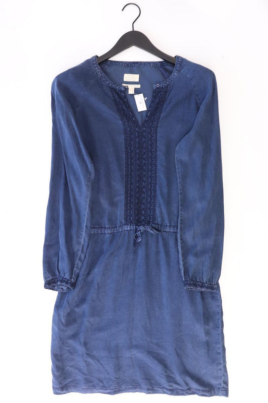 Esprit Langarmkleid Gr. 40 blau aus Lyocell