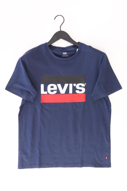 Levi's Printshirt für Herren Gr. M Kurzarm blau aus Baumwolle