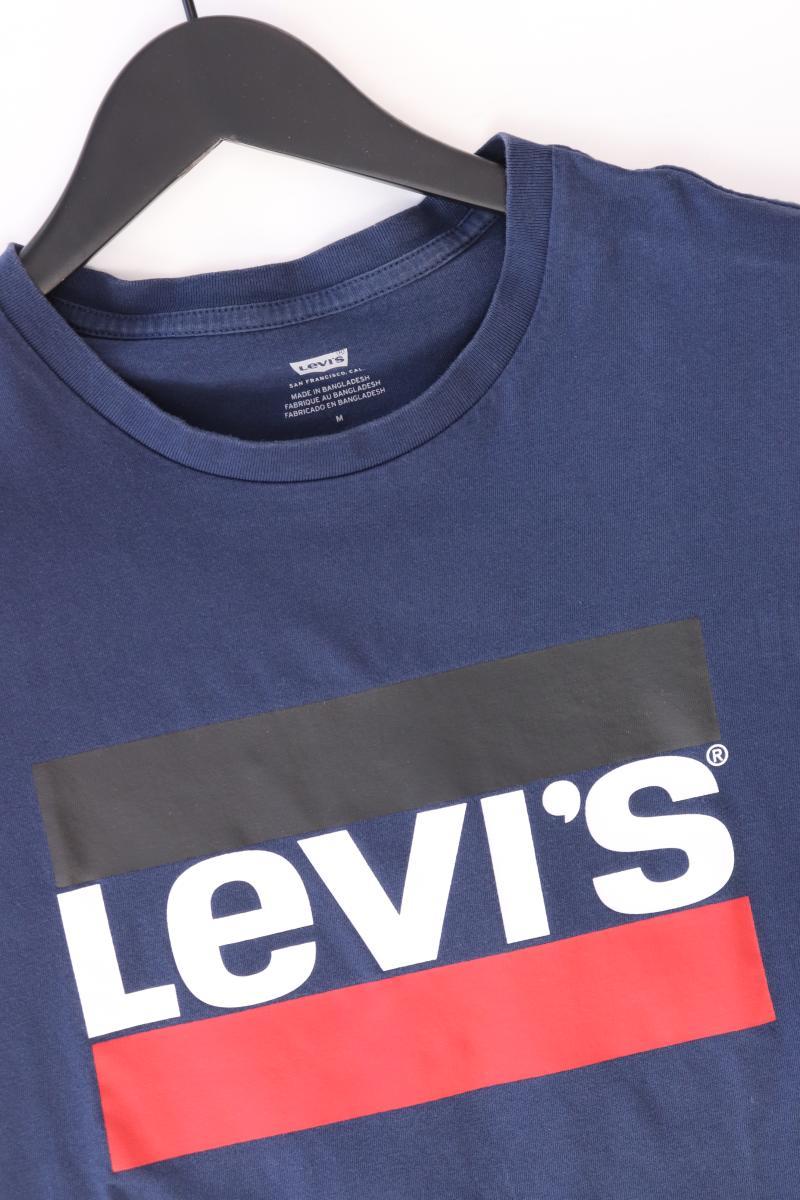 Levi's Printshirt für Herren Gr. M Kurzarm blau aus Baumwolle