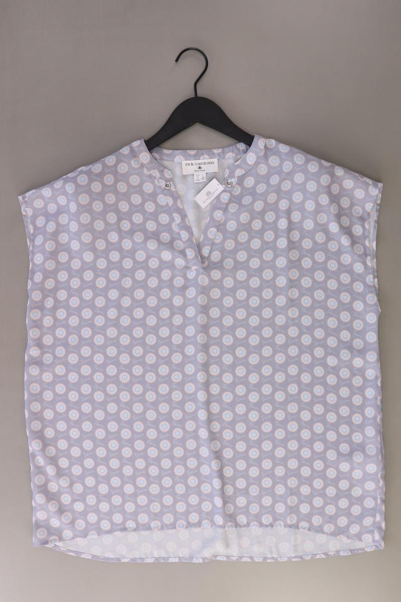 rick cardona Kurzarmbluse Gr. 46 grau aus Polyester