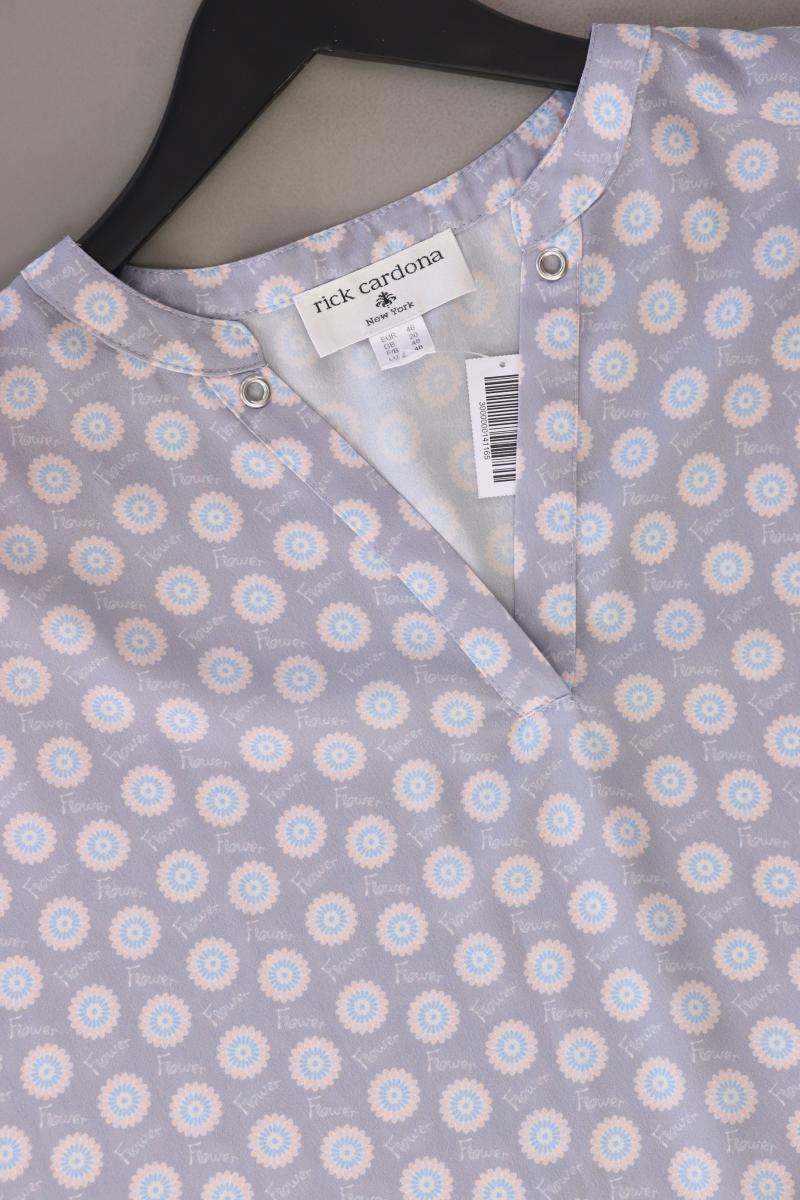 rick cardona Kurzarmbluse Gr. 46 grau aus Polyester