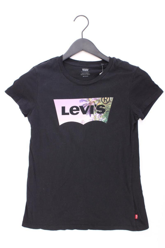 Levi's Printshirt Gr. XS Kurzarm schwarz aus Baumwolle