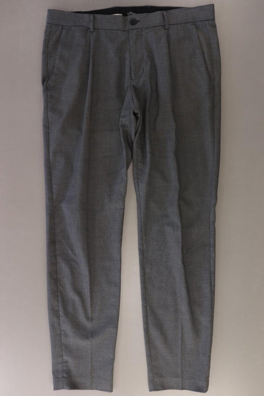s.Oliver Black Label Anzughose für Herren Gr. Langgröße 102 grau aus Polyester